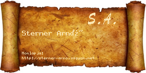 Sterner Arnó névjegykártya